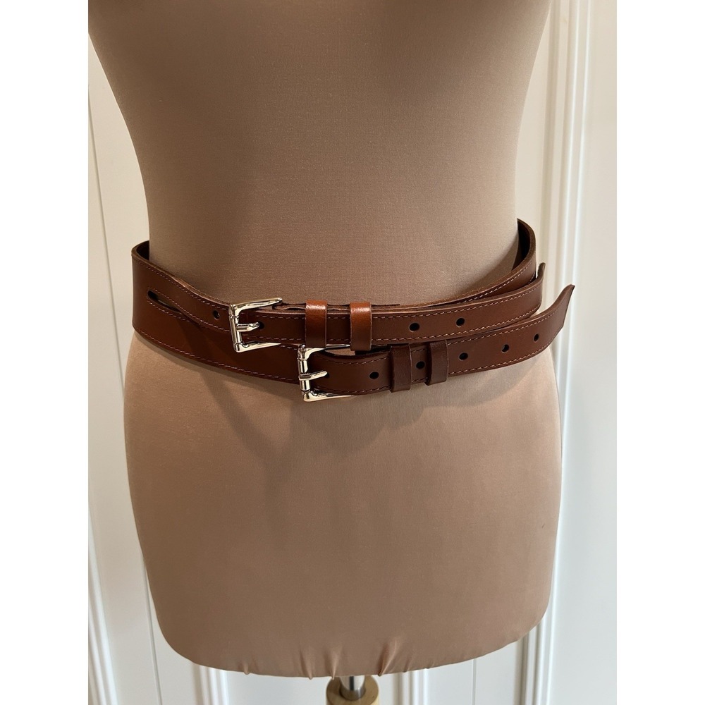 Anthropologie Womens Brown 100% Genuine Leather Belt Size‎ Medium Western Boho